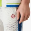 Wit-blauw gestreepte mesh trainingsbroek