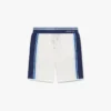 Wit-blauw gestreepte mesh trainingsshort