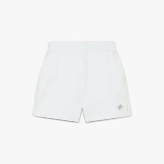 Witte badstof Shorts met monogram