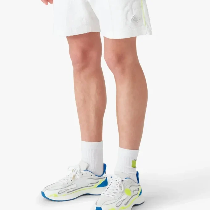 Witte badstof Shorts met monogram