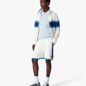 Witte & blauwe gehaakte Shorts