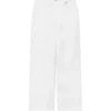 Witte chino met monogram