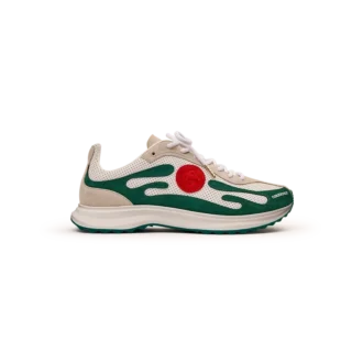 Witte en groene Stade-sneaker voor dames