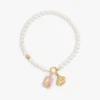 Witte & gouden Icon-parelketting