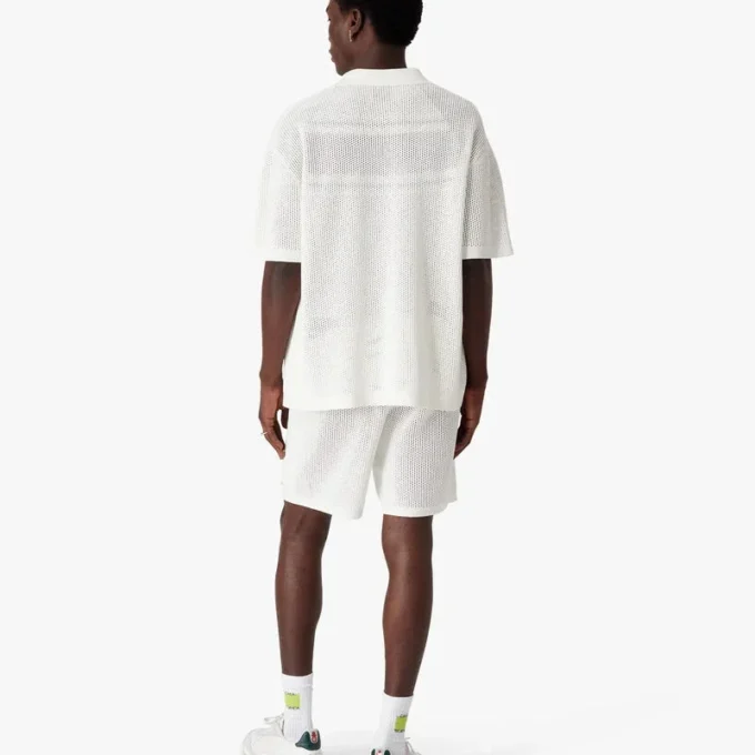 Witte mesh-Shorts