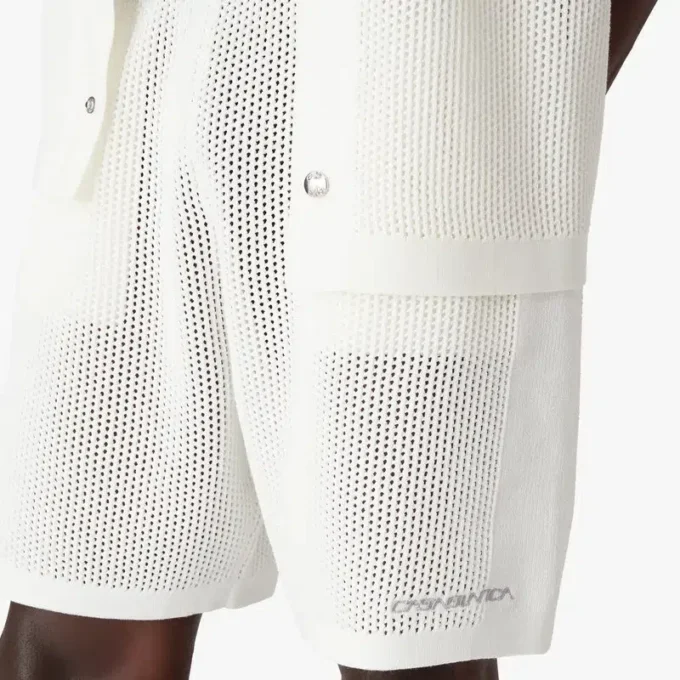Witte mesh-Shorts