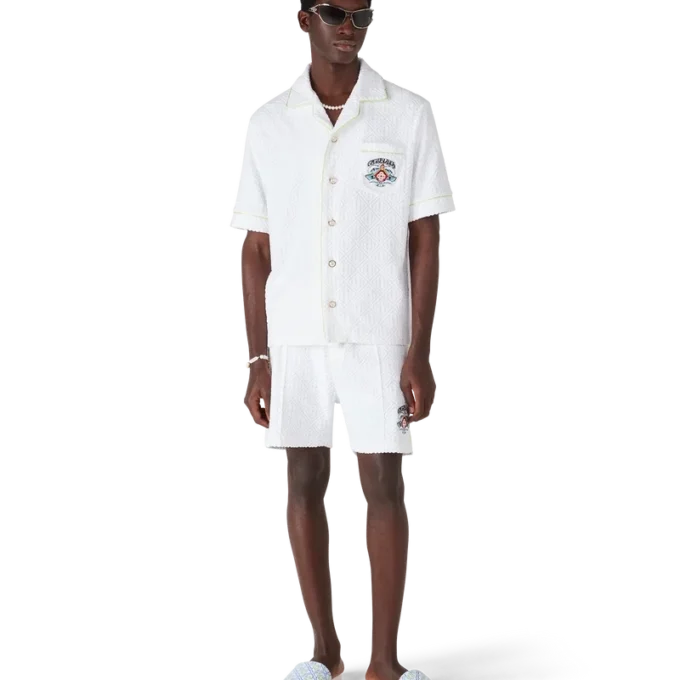 Witte Monogram-badslippers voor heren