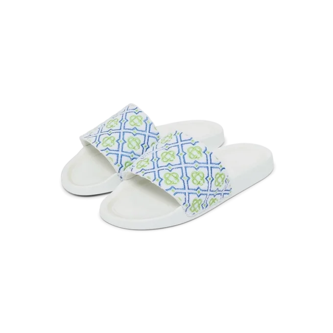 Witte Monogram-badslippers voor heren