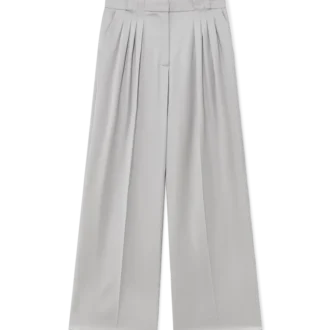 Wollen broek met drie plooien