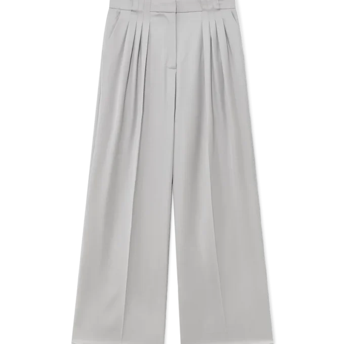 Wollen broek met drie plooien Wollen broek met drie plooien