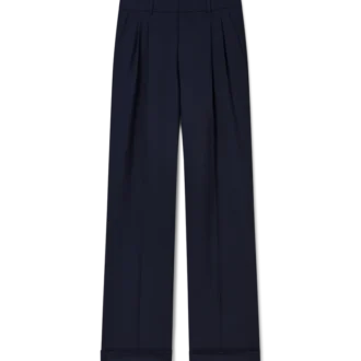 Wollen broek met plooien