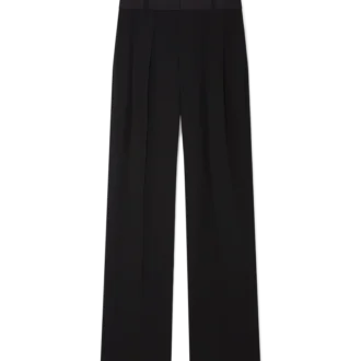 Wollen broek met plooien