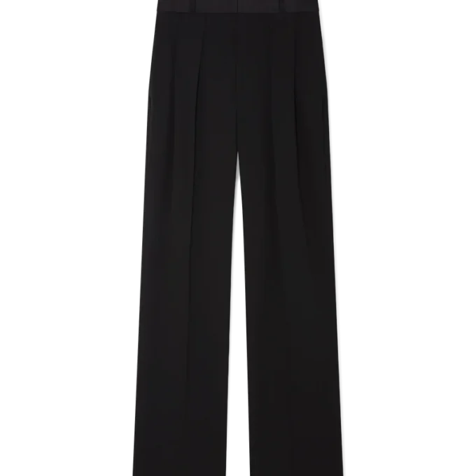 Wollen broek met plooien