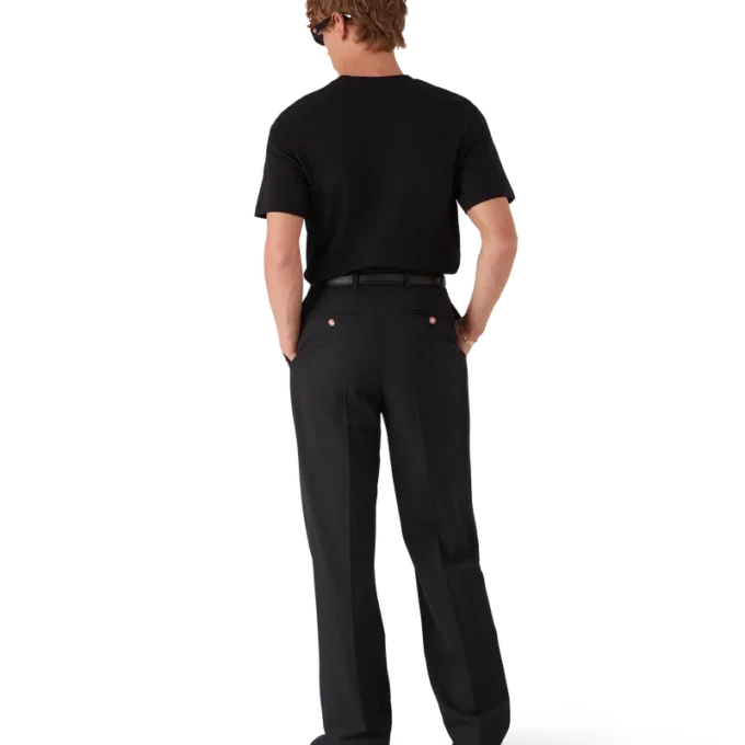 Wollen broek met plooien