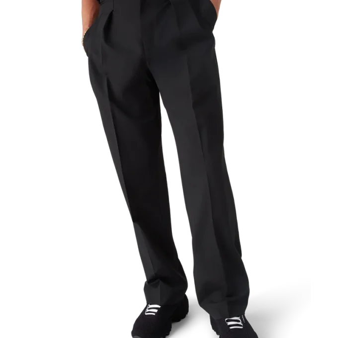 Wollen broek met plooien