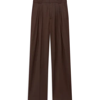 Wollen broek met vijf plooien