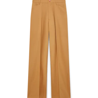 Wollen chino met plooien