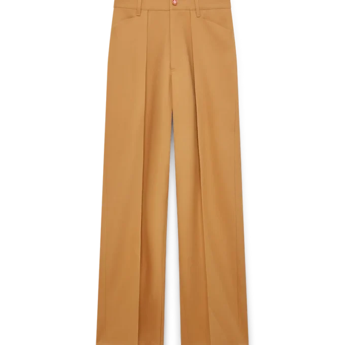 Wollen chino met plooien