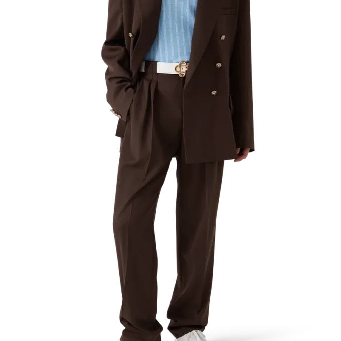 Wollen geplooide broek Wollen geplooide broek