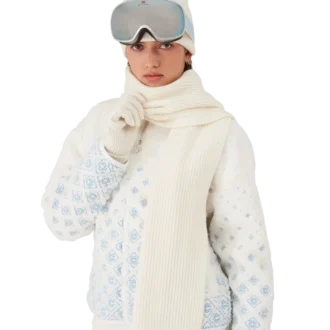 Wollen geribbelde skisjaal