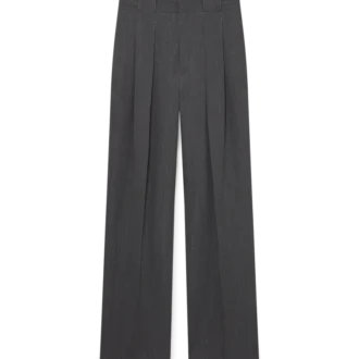 Wollen maatpakbroek met riemlussen