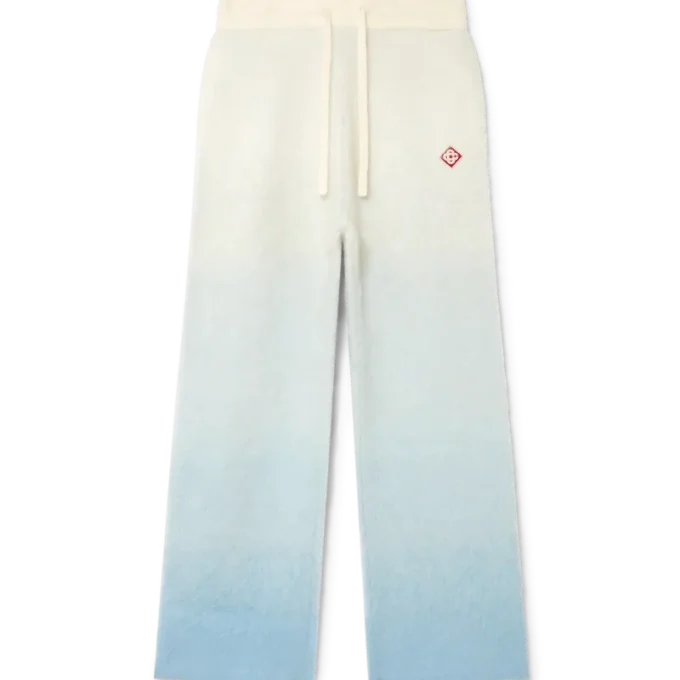 Zachte broek van mohair met kleurverloop