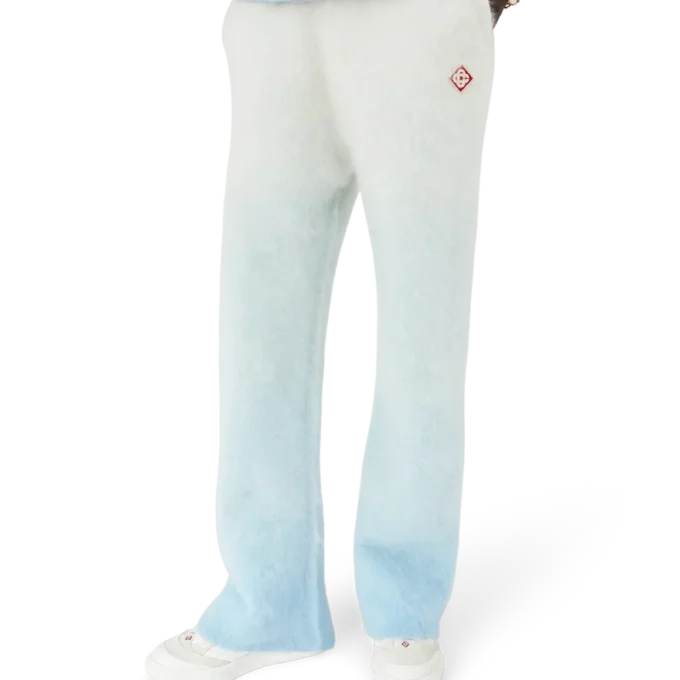 Zachte broek van mohair met kleurverloop