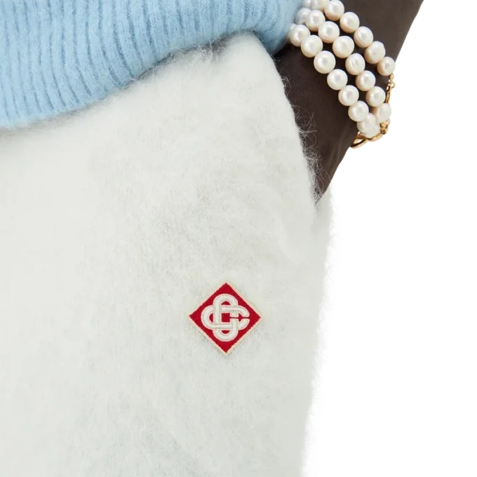 Zachte broek van mohair met kleurverloop