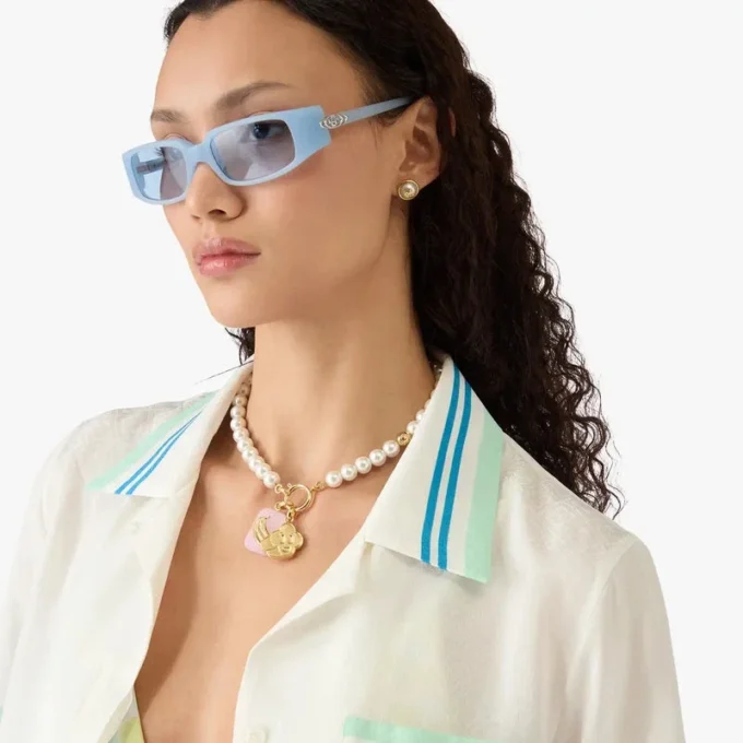 Zijden overhemd met korte mouwen en bloemenprint en Cubaanse kraag