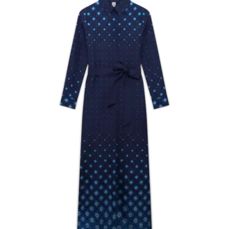 Zijden shirtjurk met kleurverloop