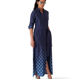 Zijden shirtjurk met kleurverloop