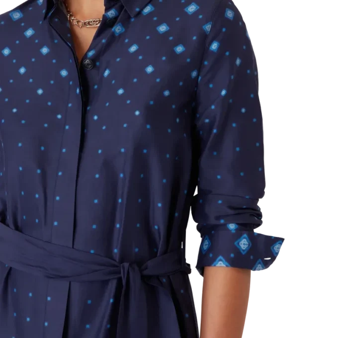 Zijden shirtjurk met kleurverloop