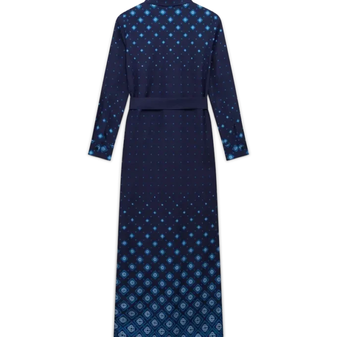 Zijden shirtjurk met kleurverloop