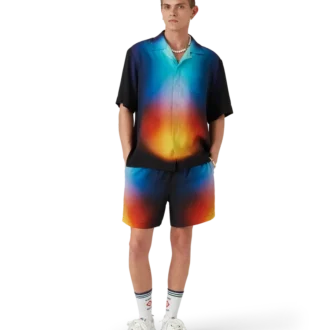 Zijden short met kleurverloop