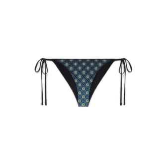 Zwart monogram bikinibroekje met kleurverloop
