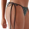 Zwart monogram bikinibroekje met kleurverloop