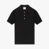 Zwart Pointelle Monogram poloshirt met korte mouwen