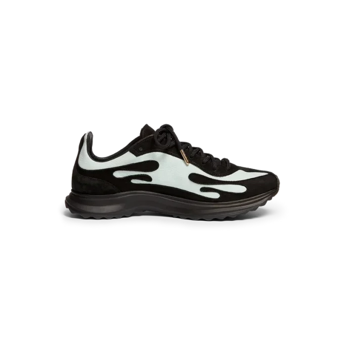 Zwarte en mintkleurige Stade-sneaker voor heren Zwarte en mintkleurige Stade-sneaker voor heren