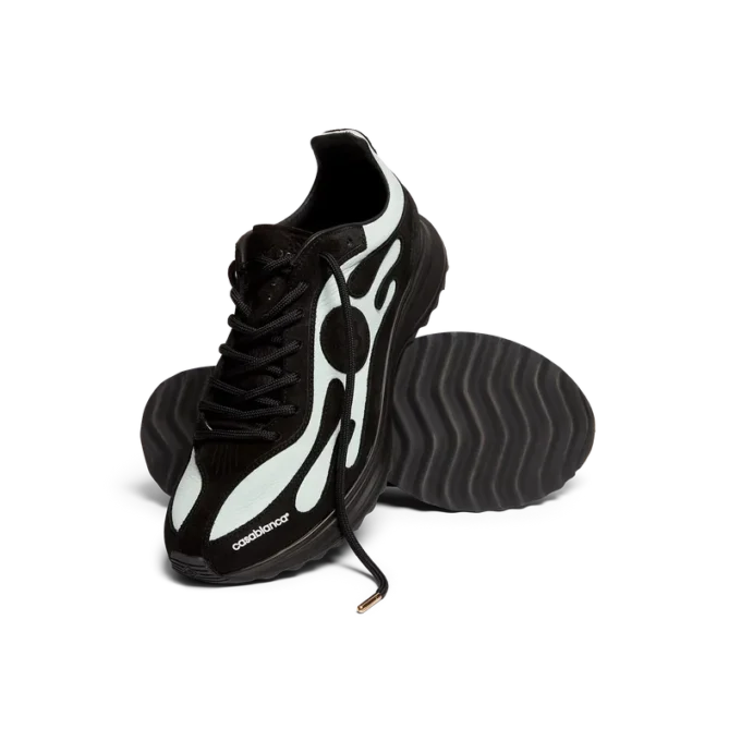 Zwarte en mintkleurige Stade-sneaker voor heren Zwarte en mintkleurige Stade-sneaker voor heren