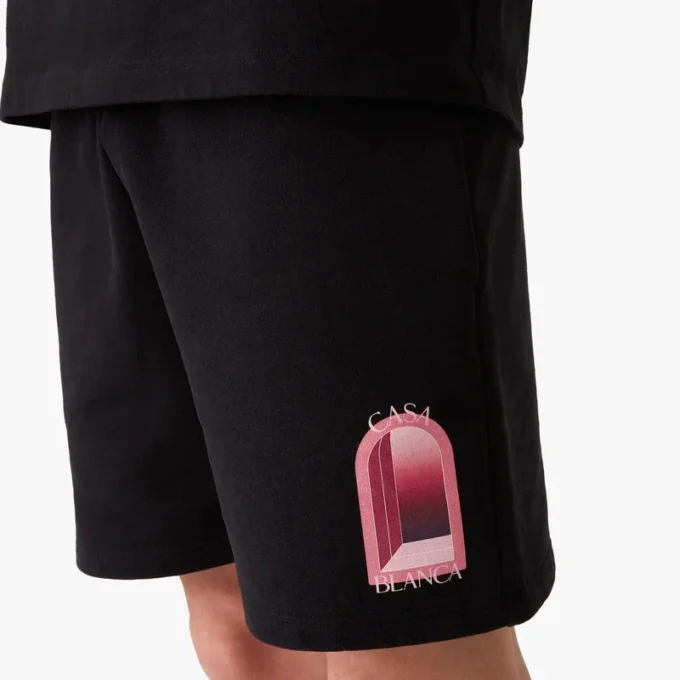 Zwarte L’arche-sweatshorts Zwarte L’arche-sweatshorts