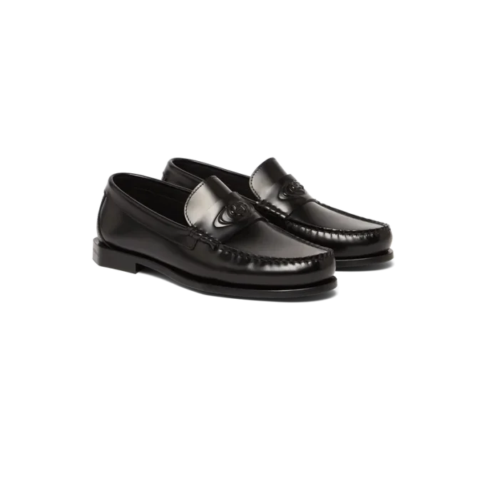 Zwarte leren loafers voor heren Zwarte leren loafers voor heren