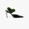 Zwarte leren Raver-pumps