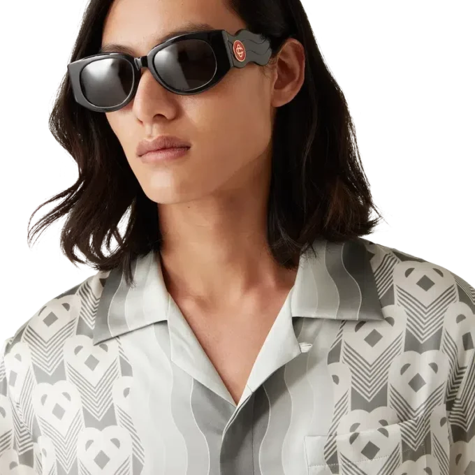 Zwarte Memphis-zonnebril