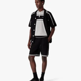 Zwarte mesh-Shorts