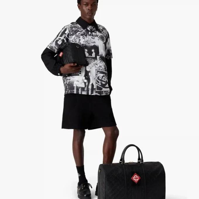 Zwarte Monogram-weekendtas Zwarte Monogram-weekendtas