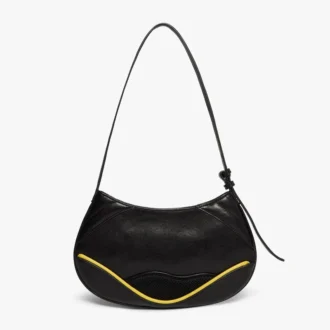 Zwarte slanke biker-tas