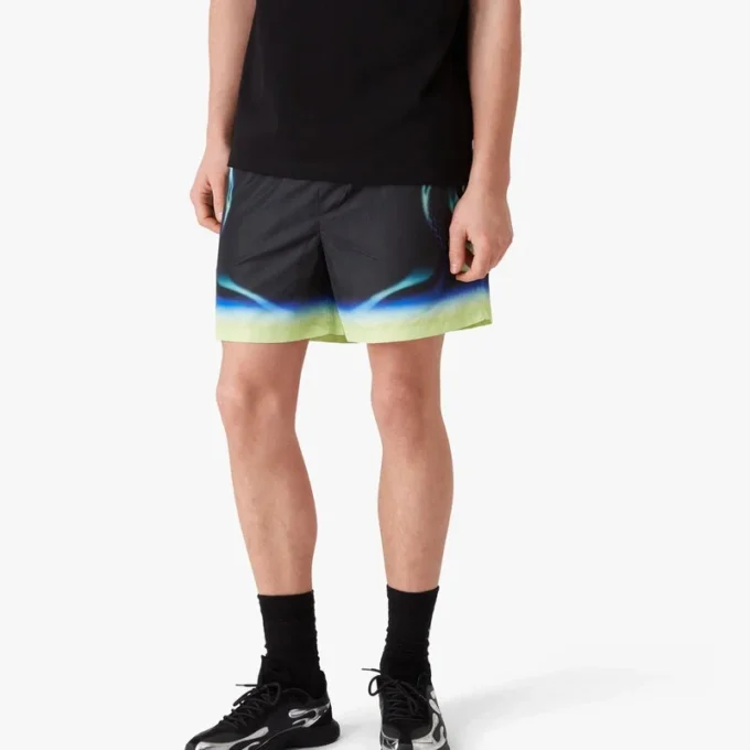 Zwarte swimshort met Sporchid-print Zwarte swimshort met Sporchid-print