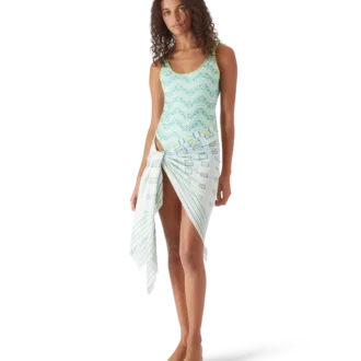 Zwemkleding met golvend monogram