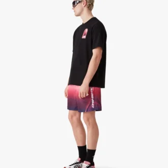 Zwemshort met auberginekleurig kleurverloop