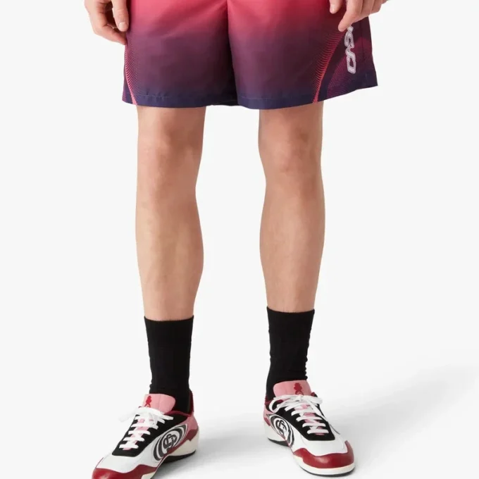 Zwemshort met auberginekleurig kleurverloop